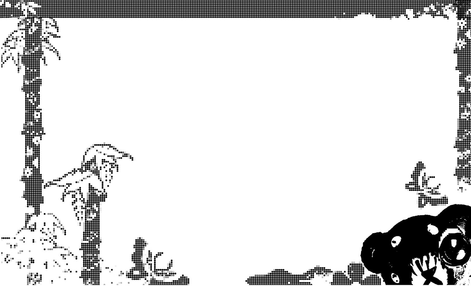 Dotted border with character